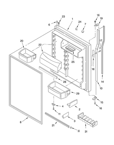 Refrigerator door