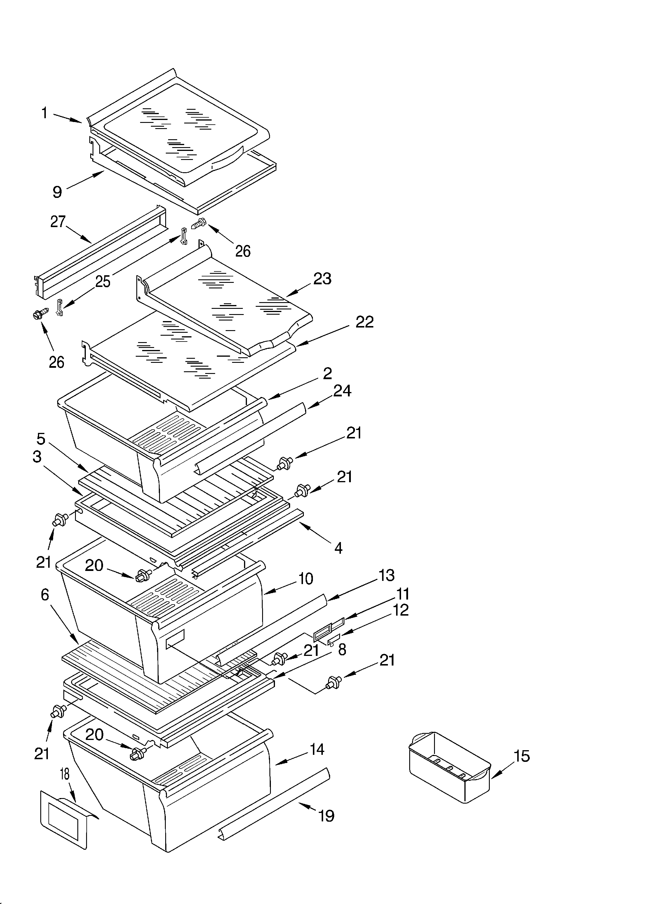 Refrigerator shelf