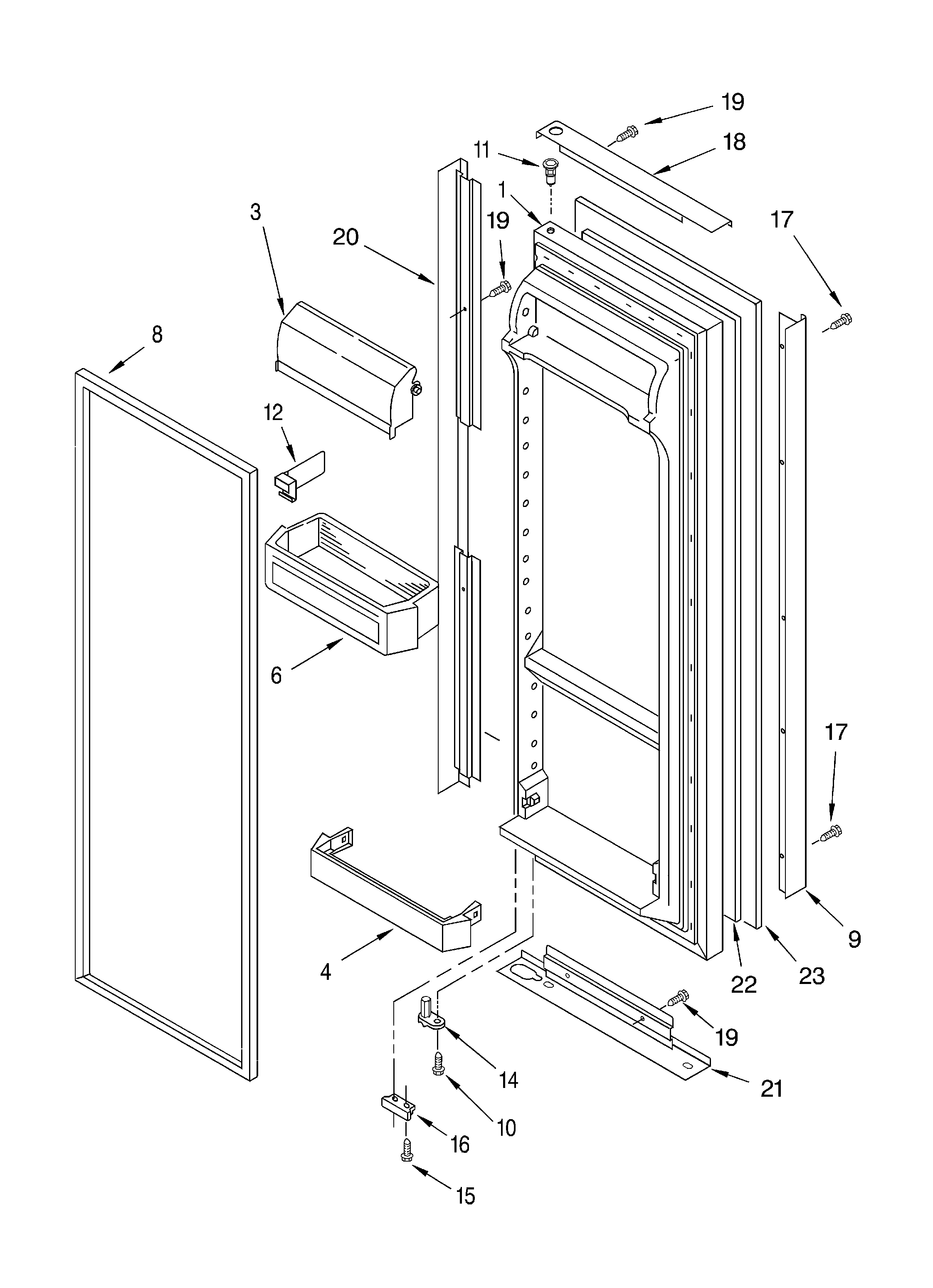 Refrigerator door