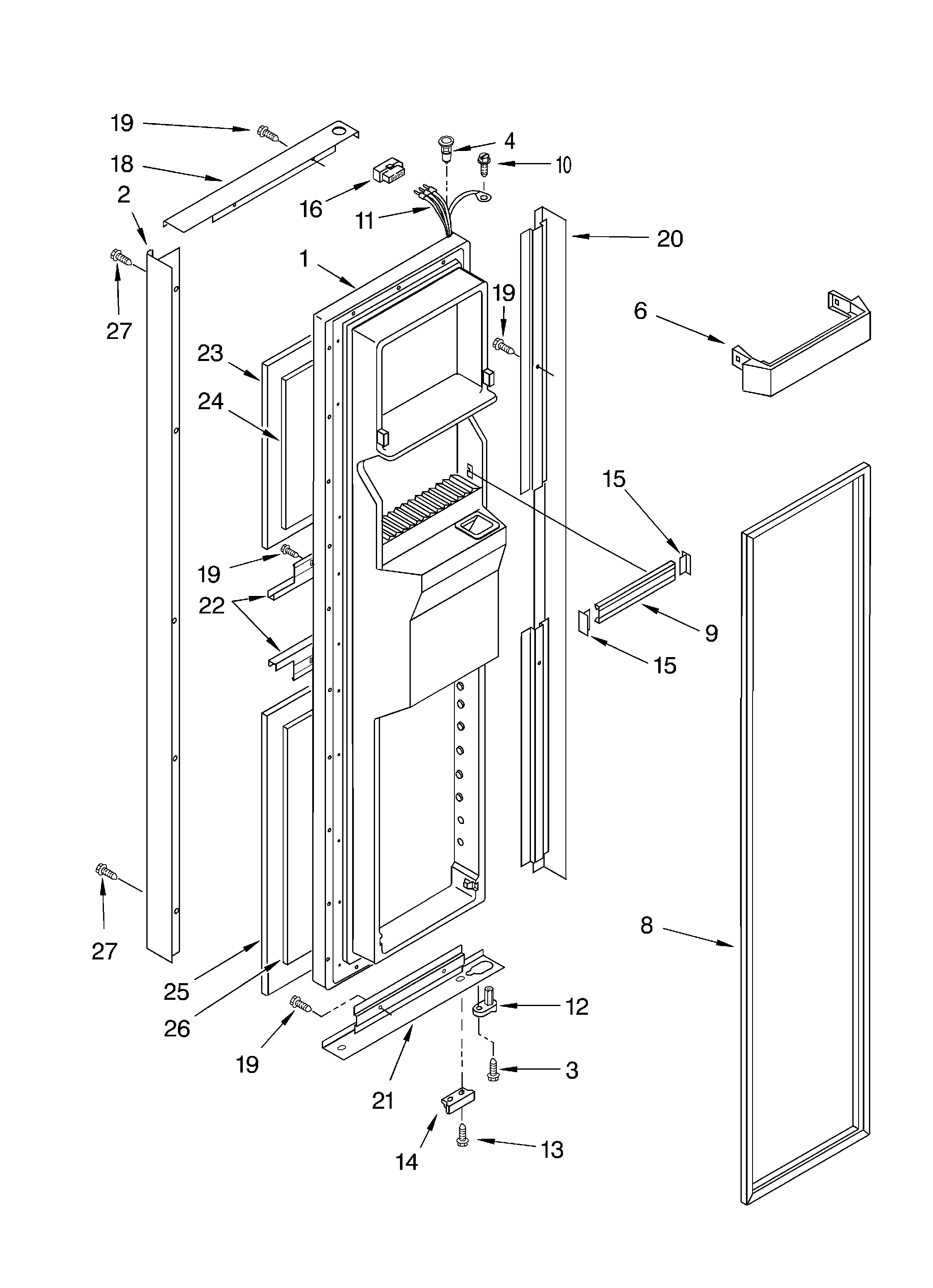Freezer door