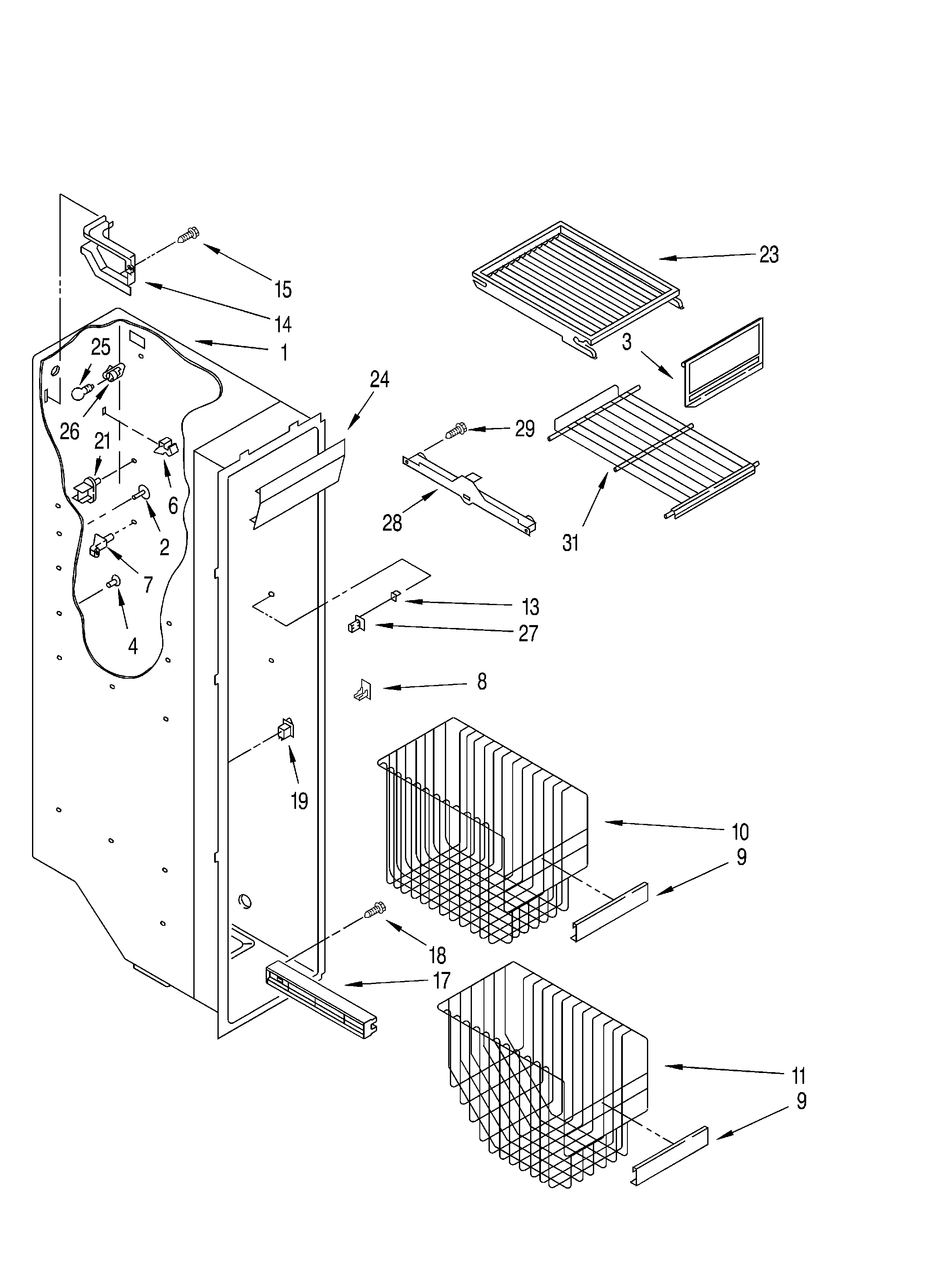 Freezer liner