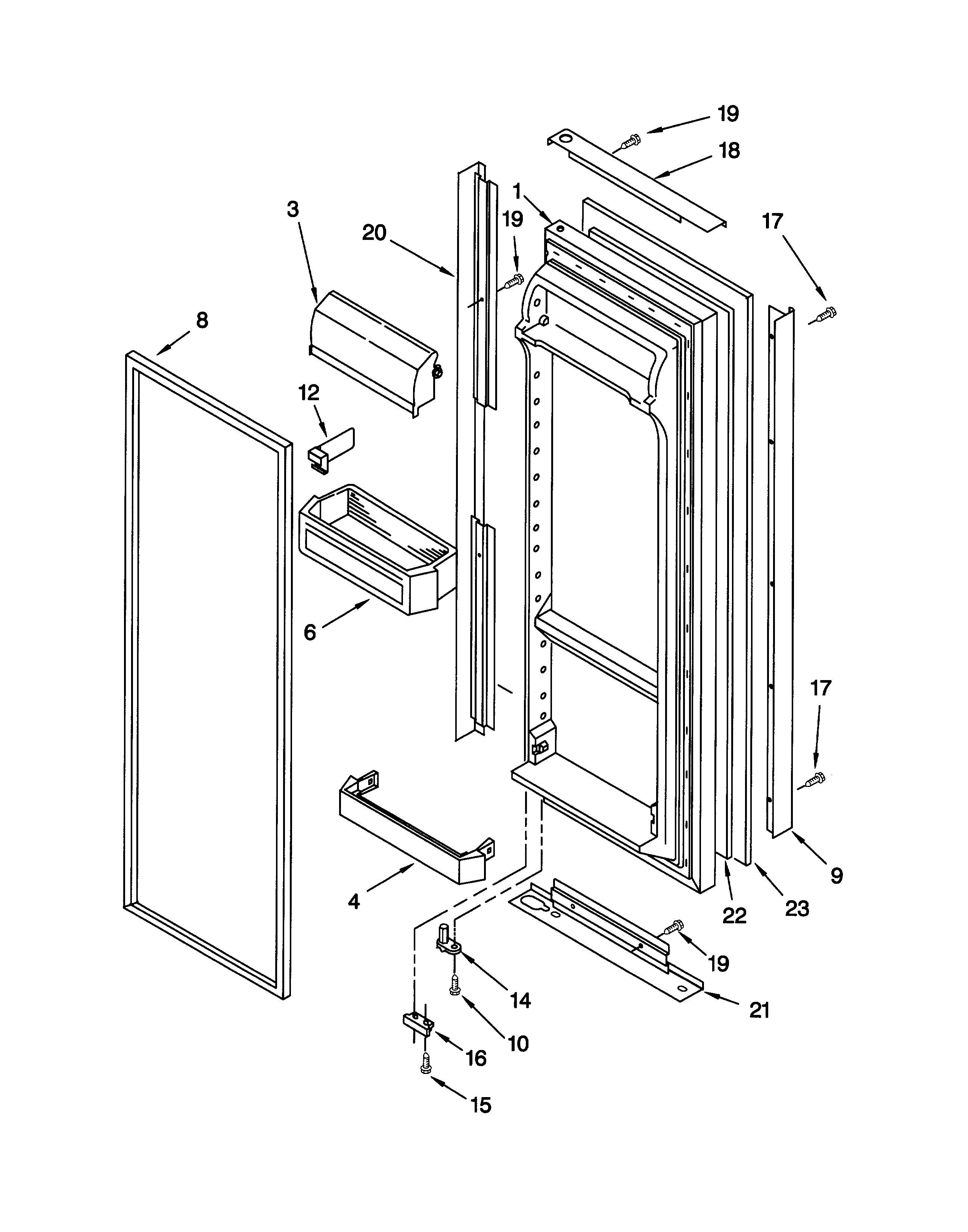 Refrigerator door