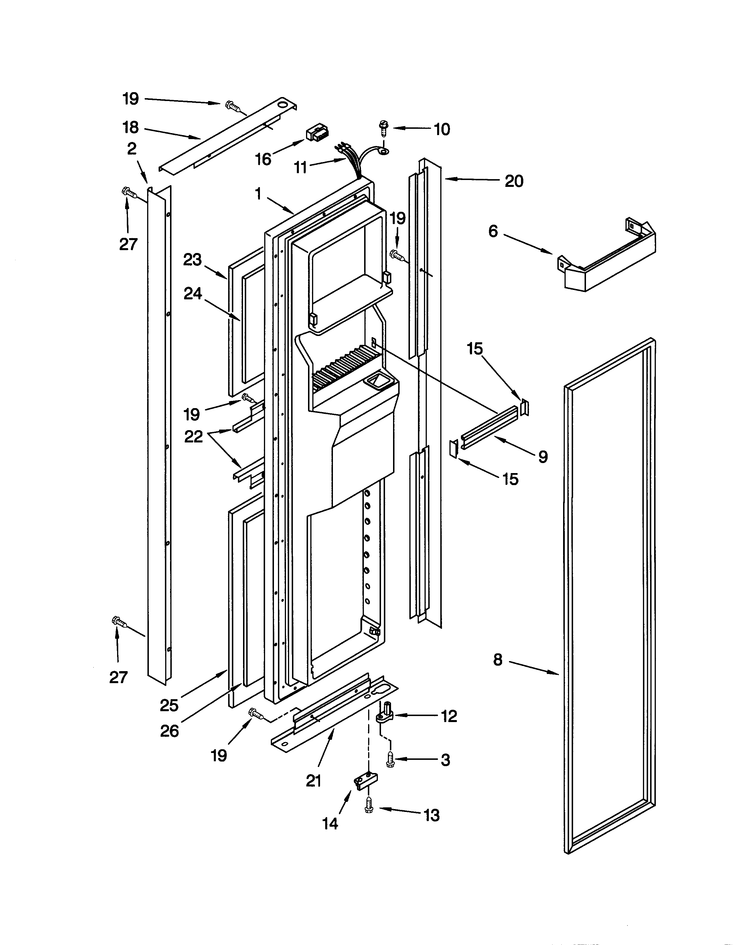 Freezer door