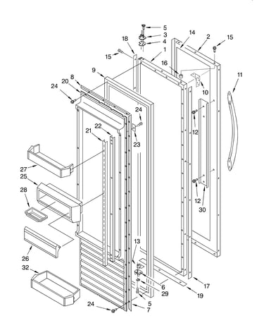 Refrigerator door