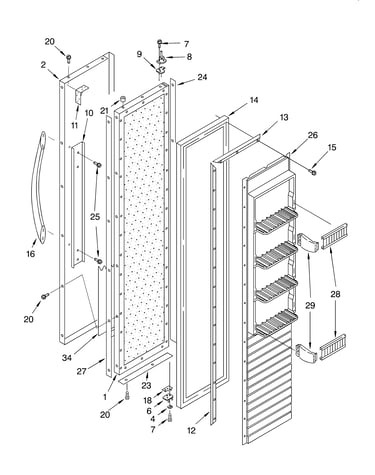 Freezer door