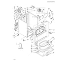 Whirlpool LEN2000KT0 cabinet parts/literature diagram