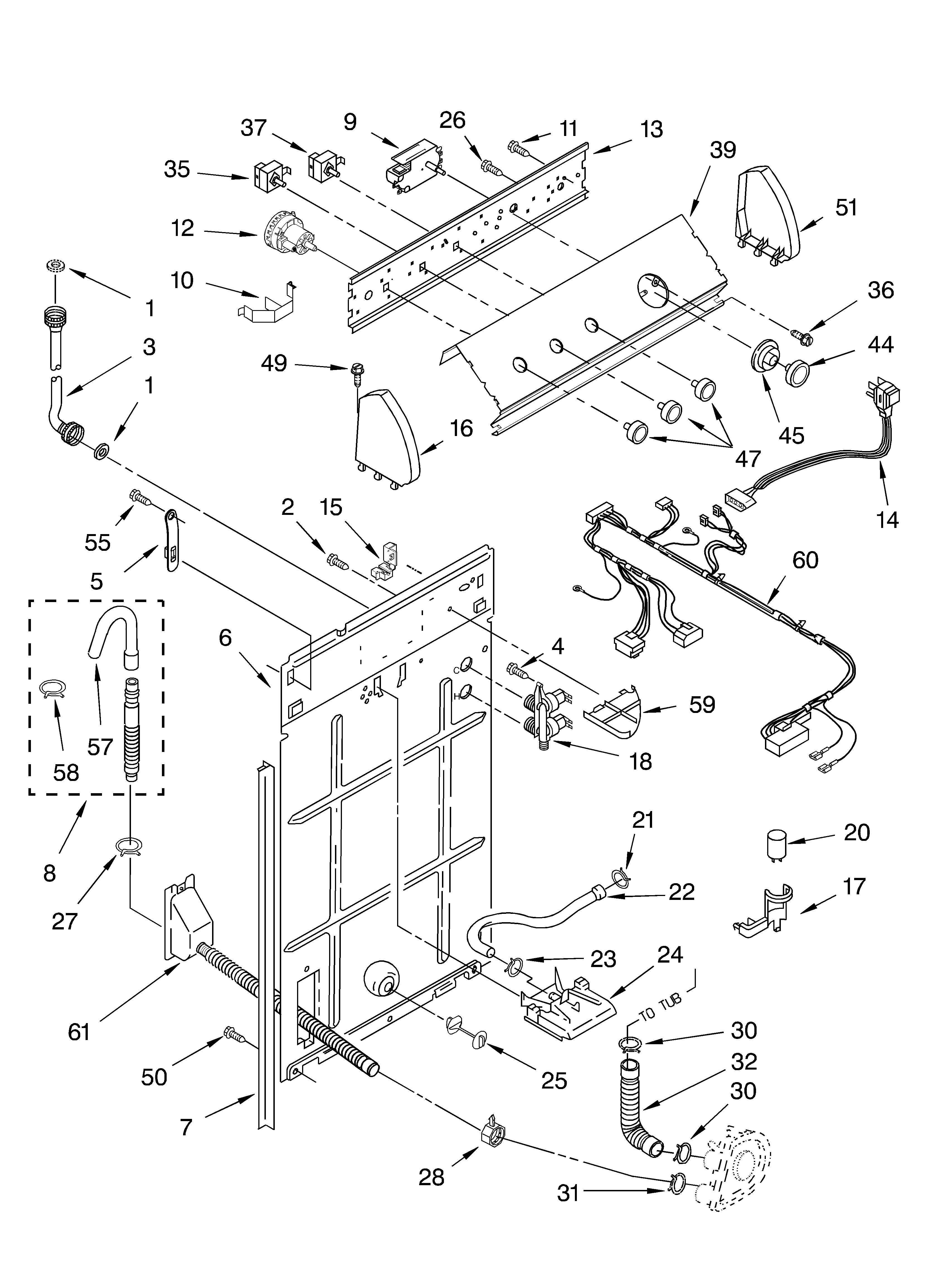Controls and rear panel