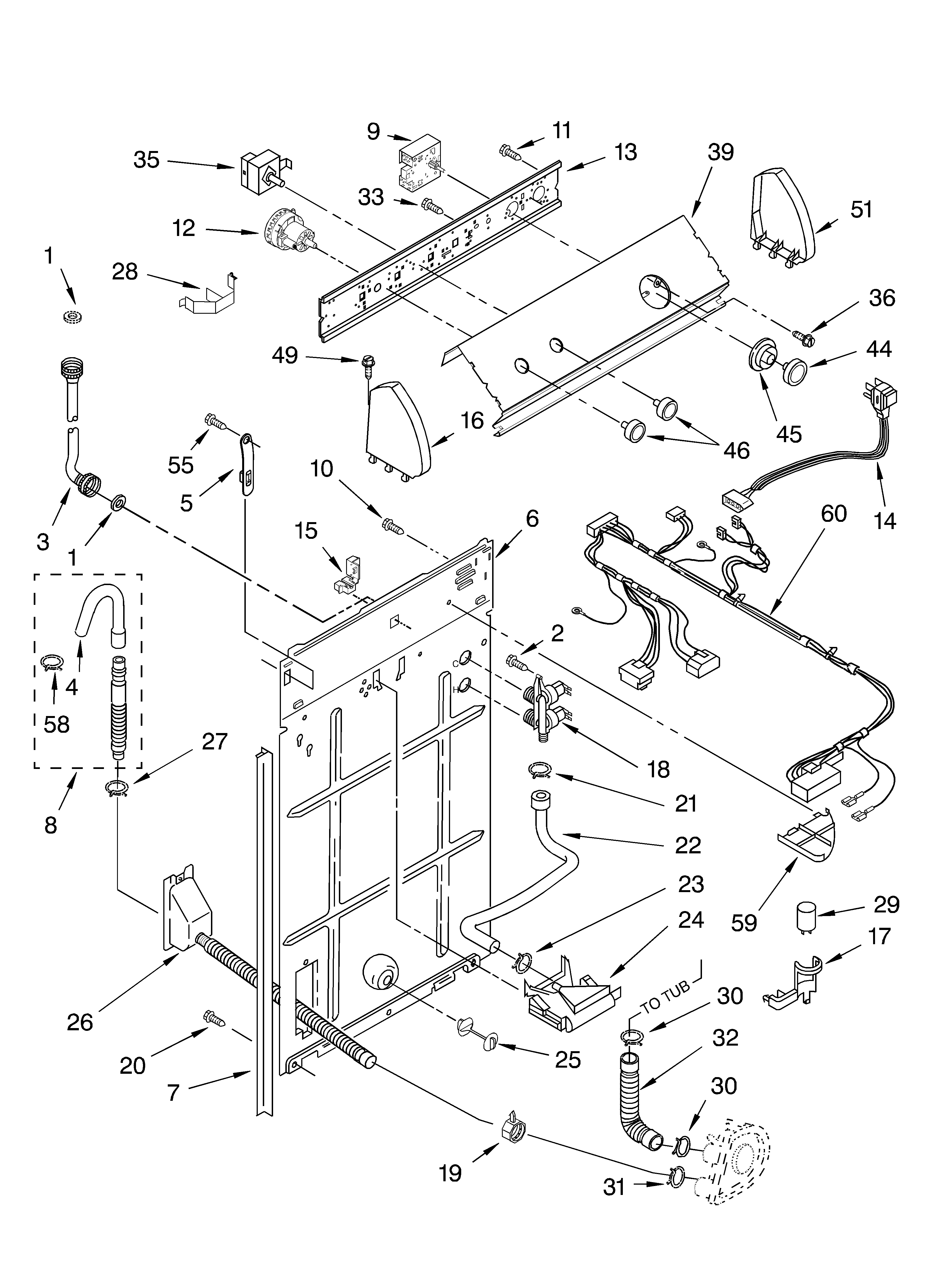 Controls and rear panel
