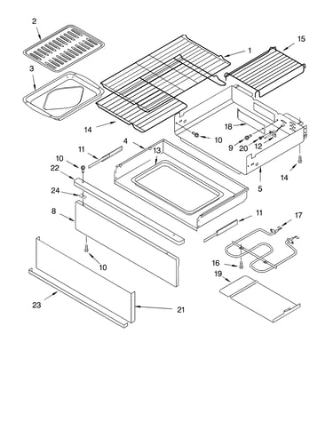 Drawer and broiler/optional