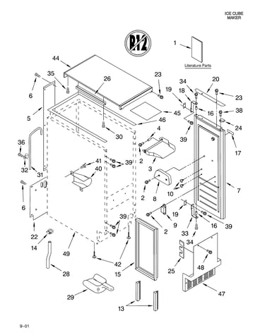 Cabinet liner and door/lit/optional