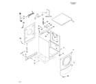 Whirlpool GHW9100LW0 top and cabinet/literature diagram