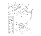 Whirlpool LGR7645JQ1 top and console/lit/optional diagram