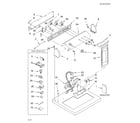 Whirlpool LGQ7030KQ0 top and console/lit/optional diagram