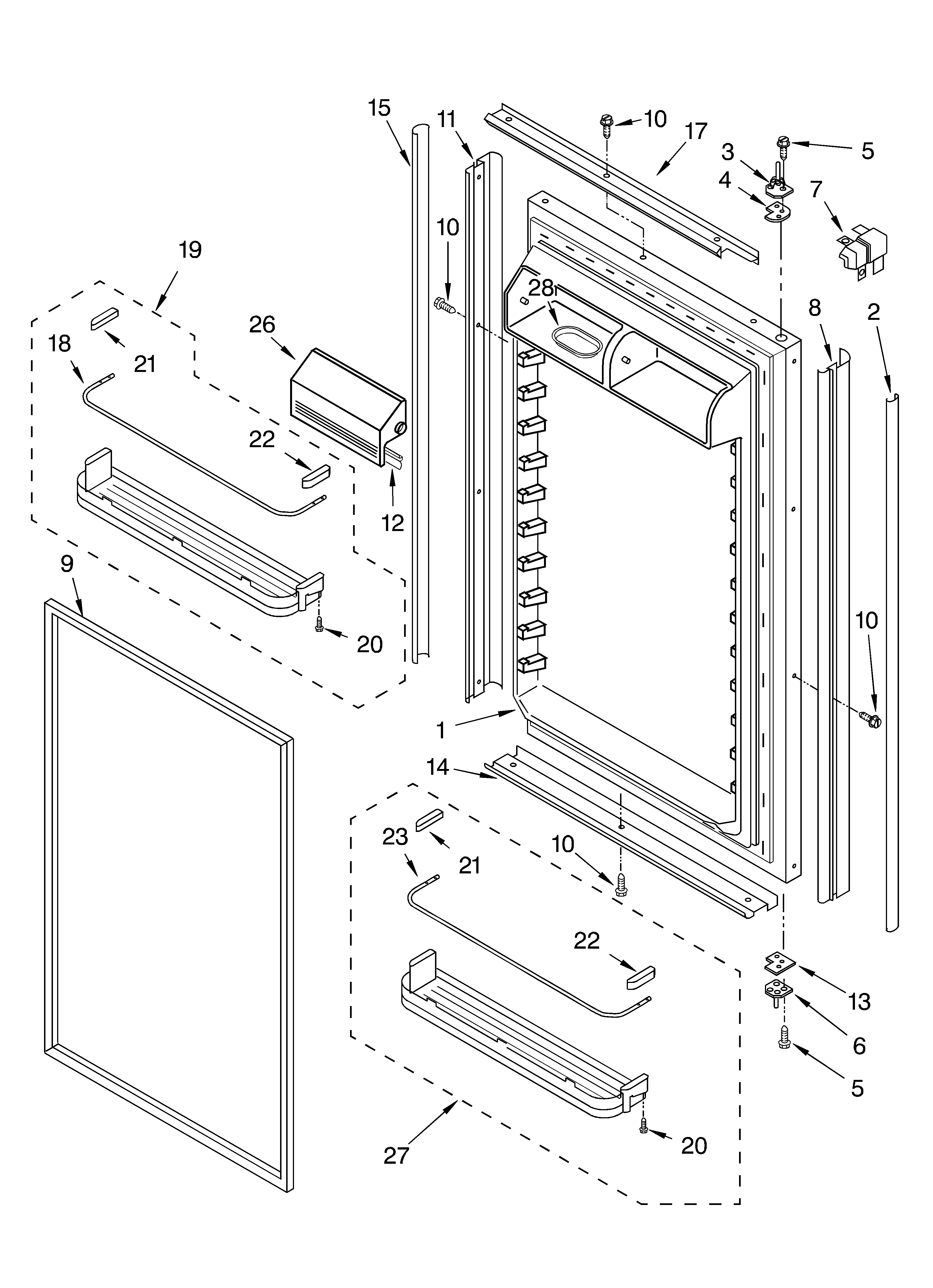Refrigerator door