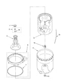 Agitator, basket and tub