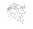 Whirlpool RF390LXKT0 drawer and broiler/optional diagram