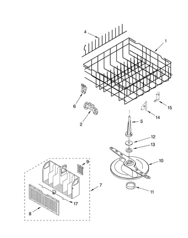 Lower dishrack