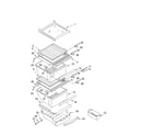 Whirlpool GD25SFCHS111 refrigerator shelf diagram