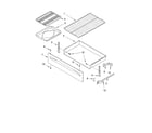 Whirlpool SF367LEKV0 drawer and broiler diagram