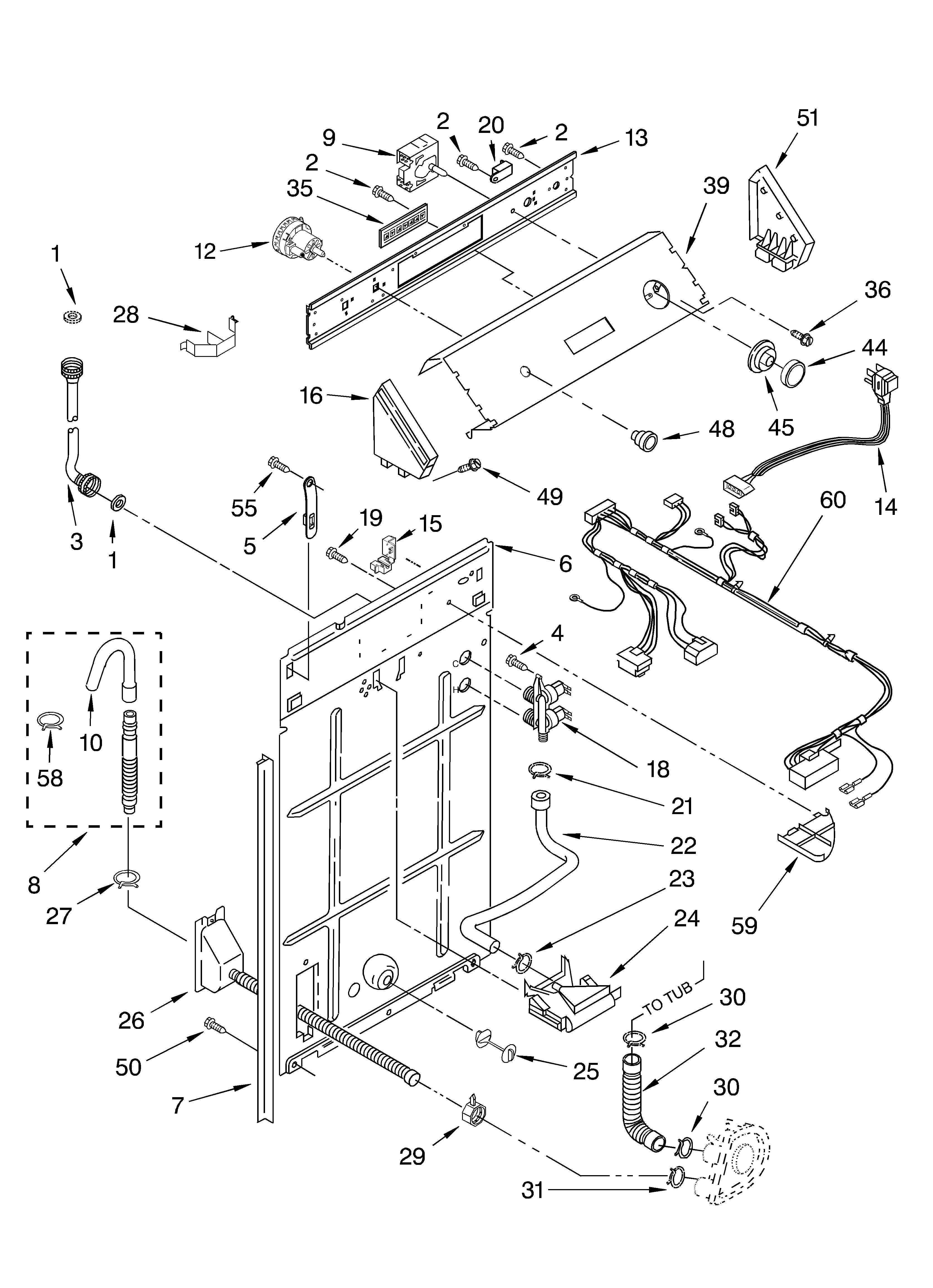 Controls and rear panel