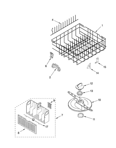 Lower dishrack