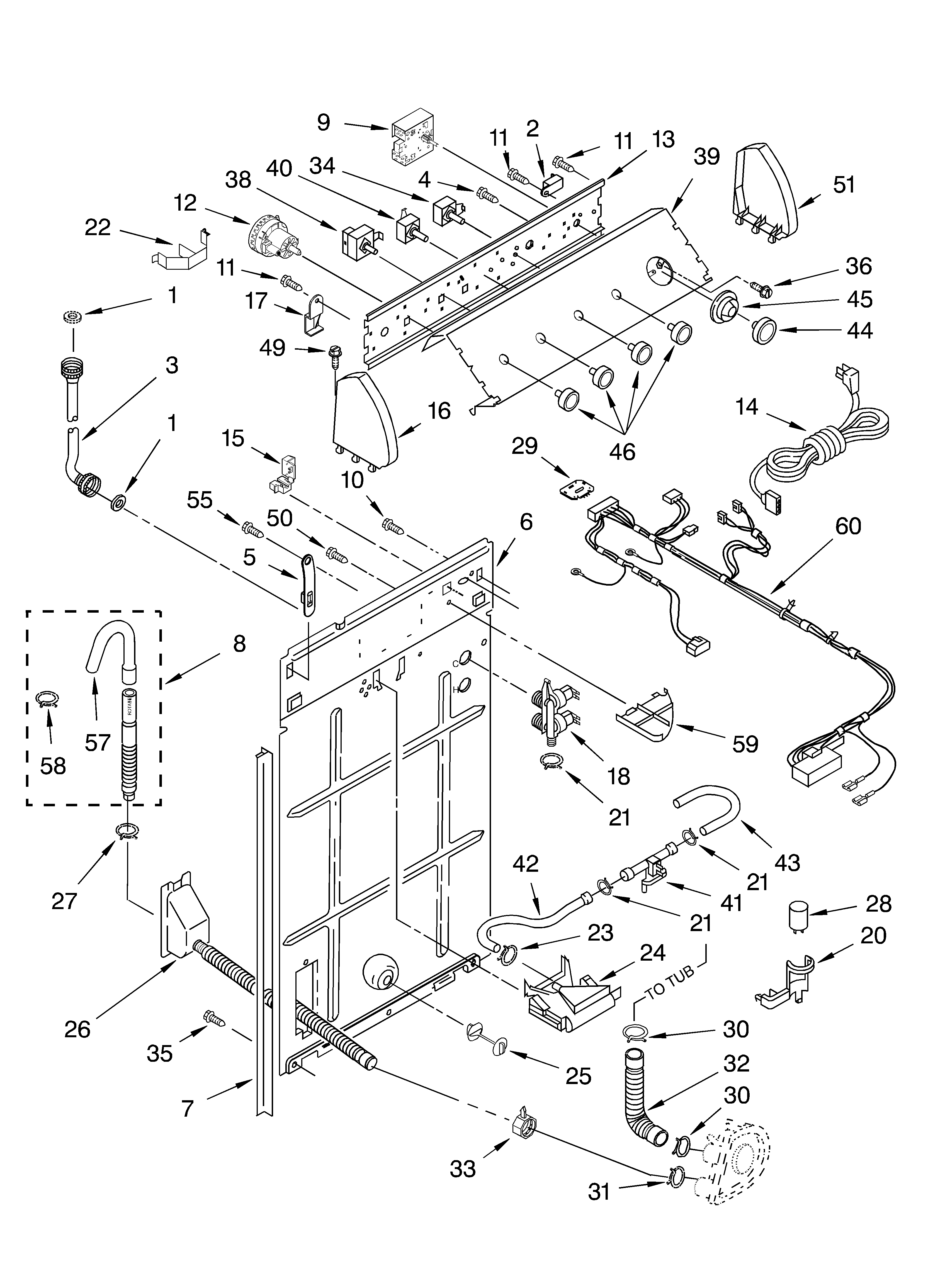 Controls and rear panel