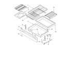 Whirlpool GS460LEKB1 drawer and broiler diagram