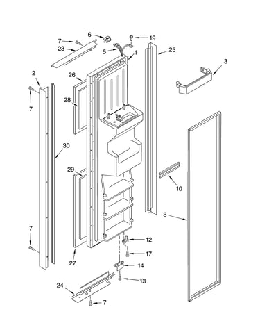 Freezer door