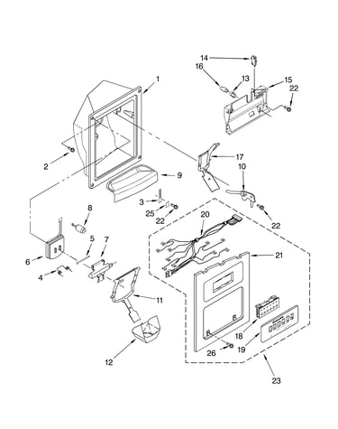 Dispenser front