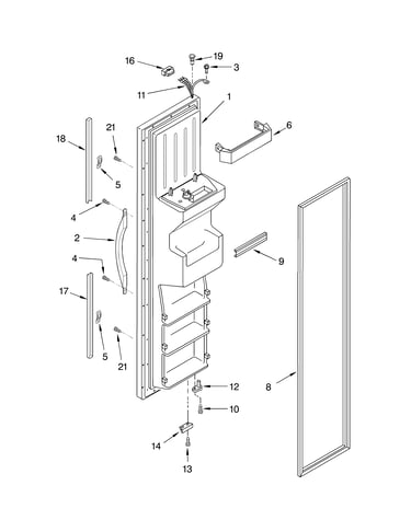 Freezer door
