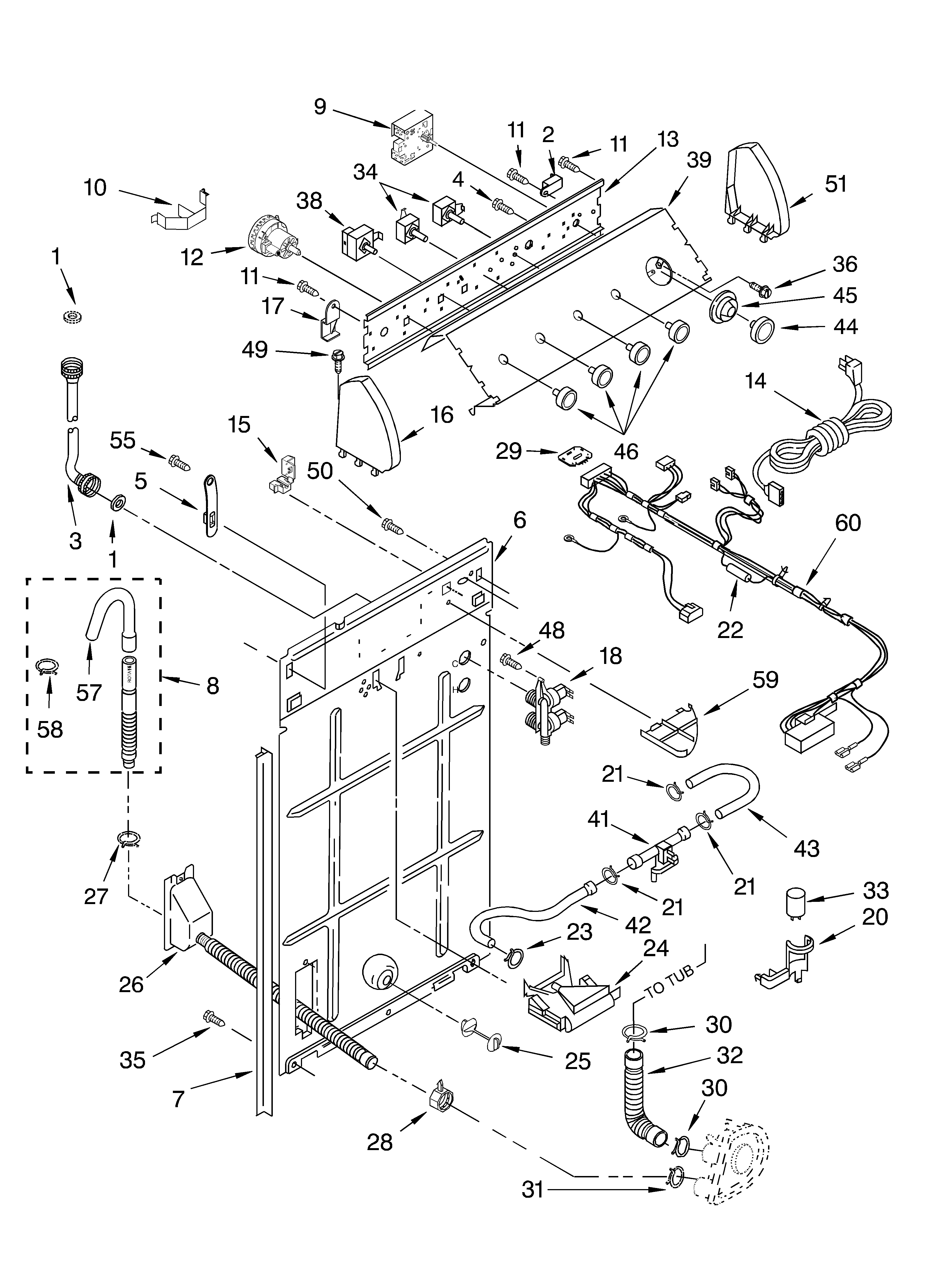 Controls and rear panel