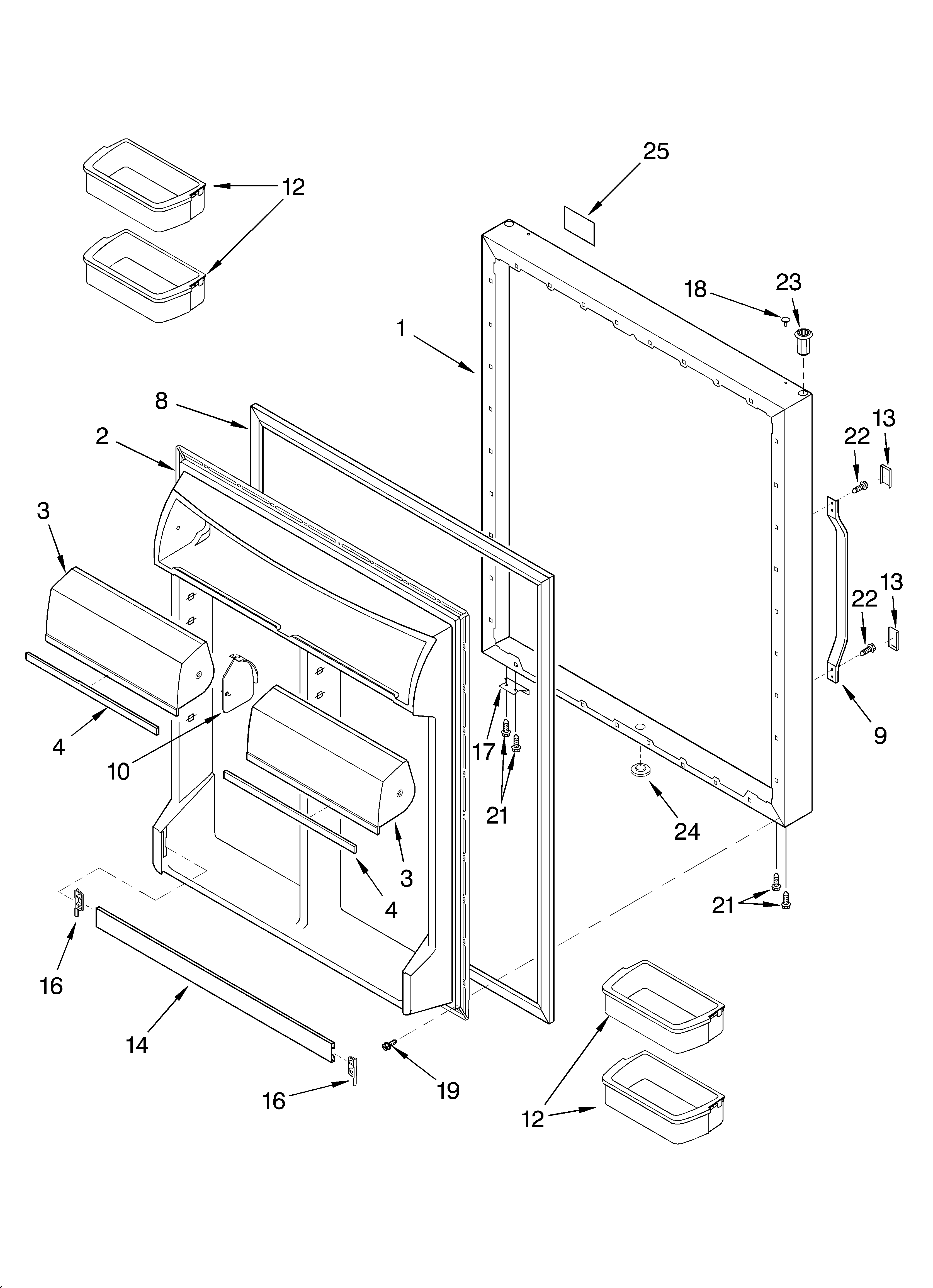 Refrigerator door