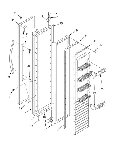 Freezer door