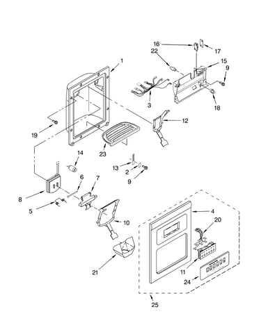 Dispenser front