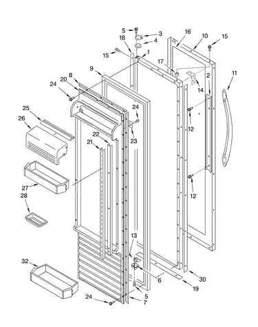 Refrigerator door