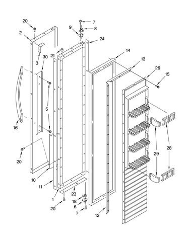 Freezer door