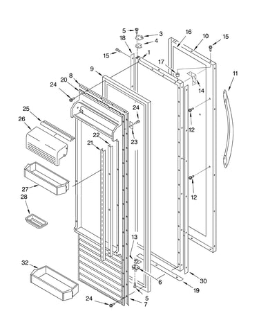 Refrigerator door