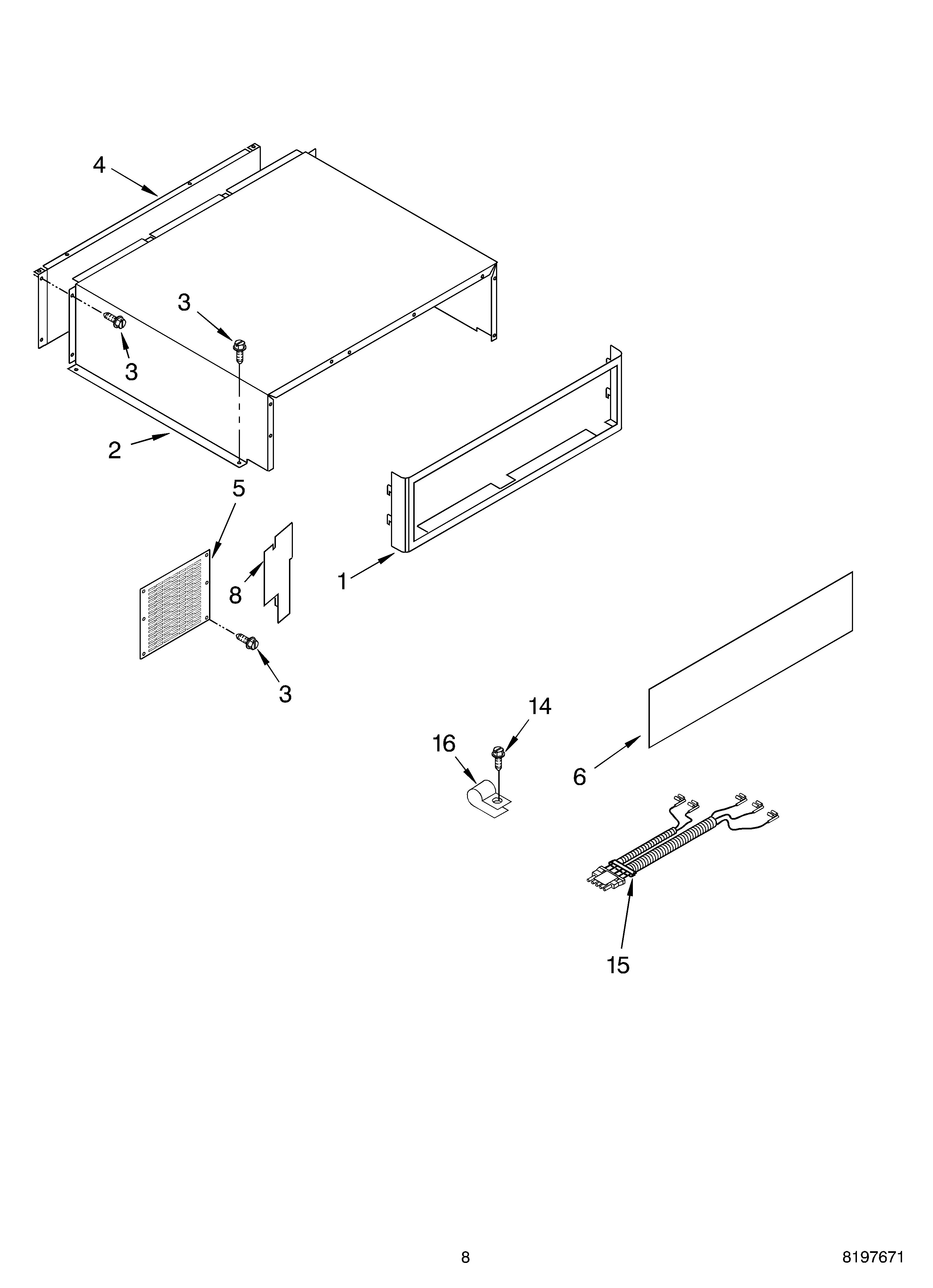 Top grille and unit cover