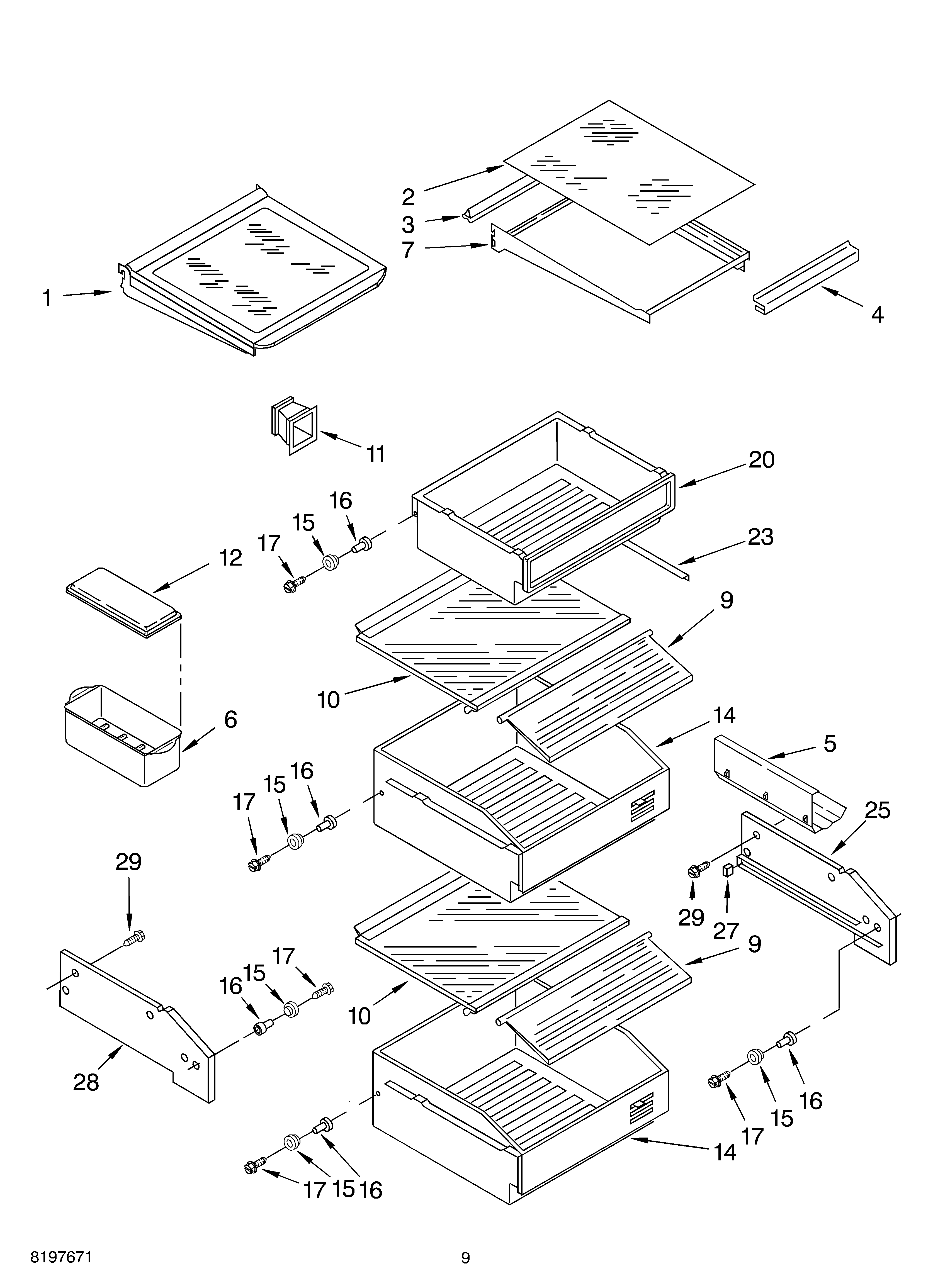 Refrigerator shelf