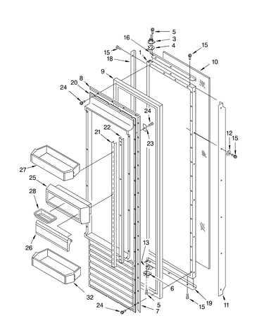 Refrigerator door