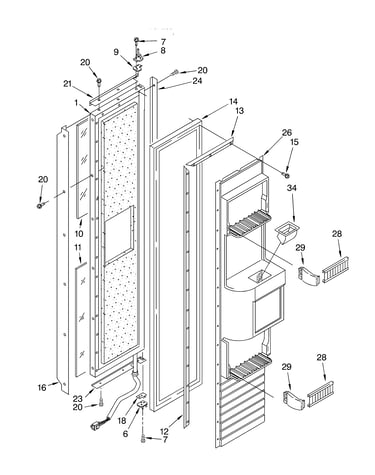 Freezer door