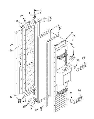 Freezer door