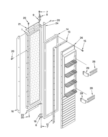 Freezer door