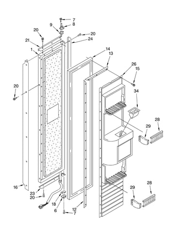 Freezer door