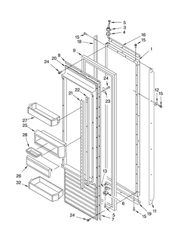 Refrigerator door
