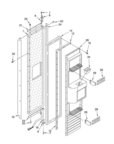Freezer door