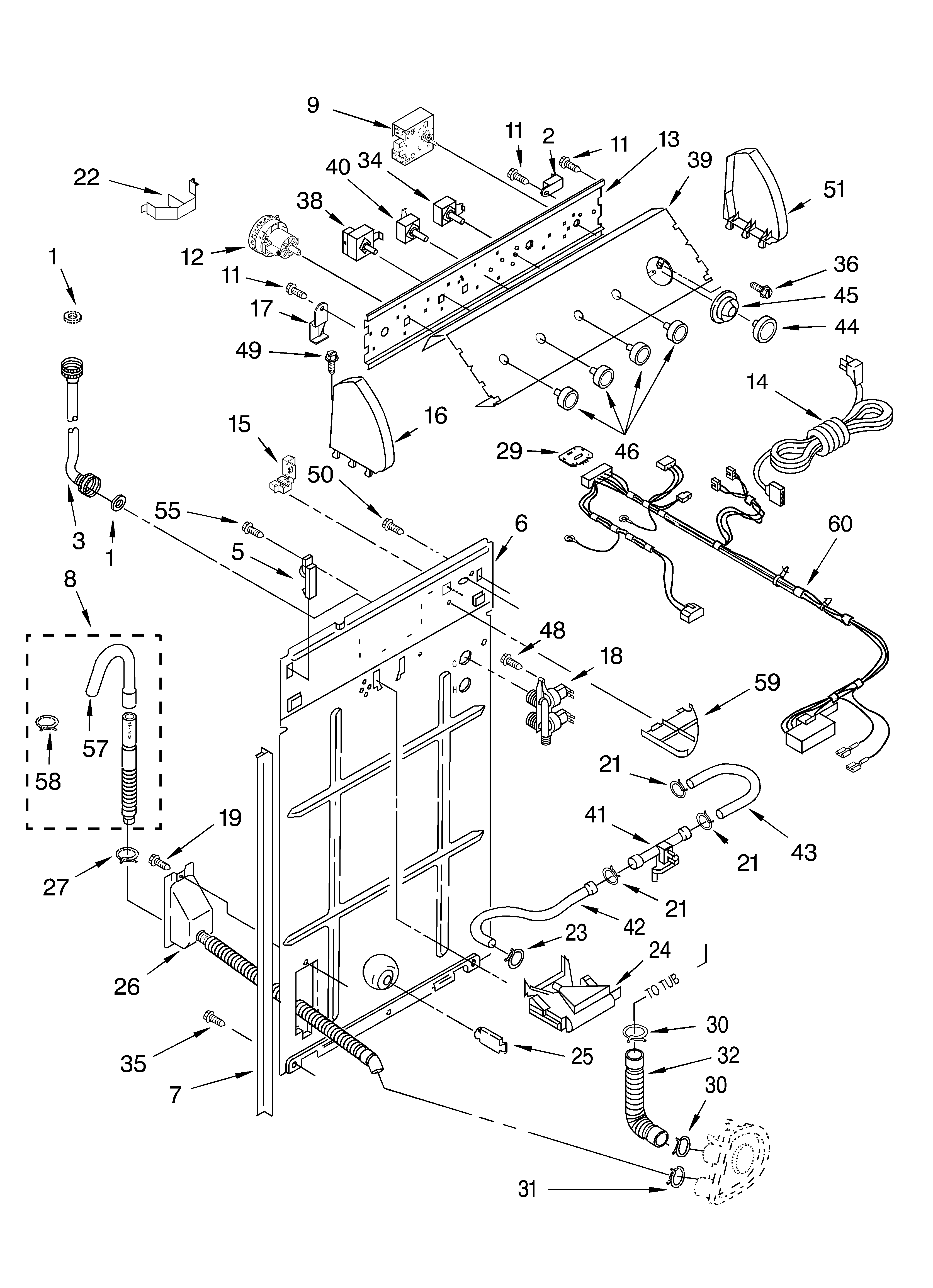 Controls and rear panel