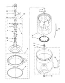 Agitator, basket, and tub