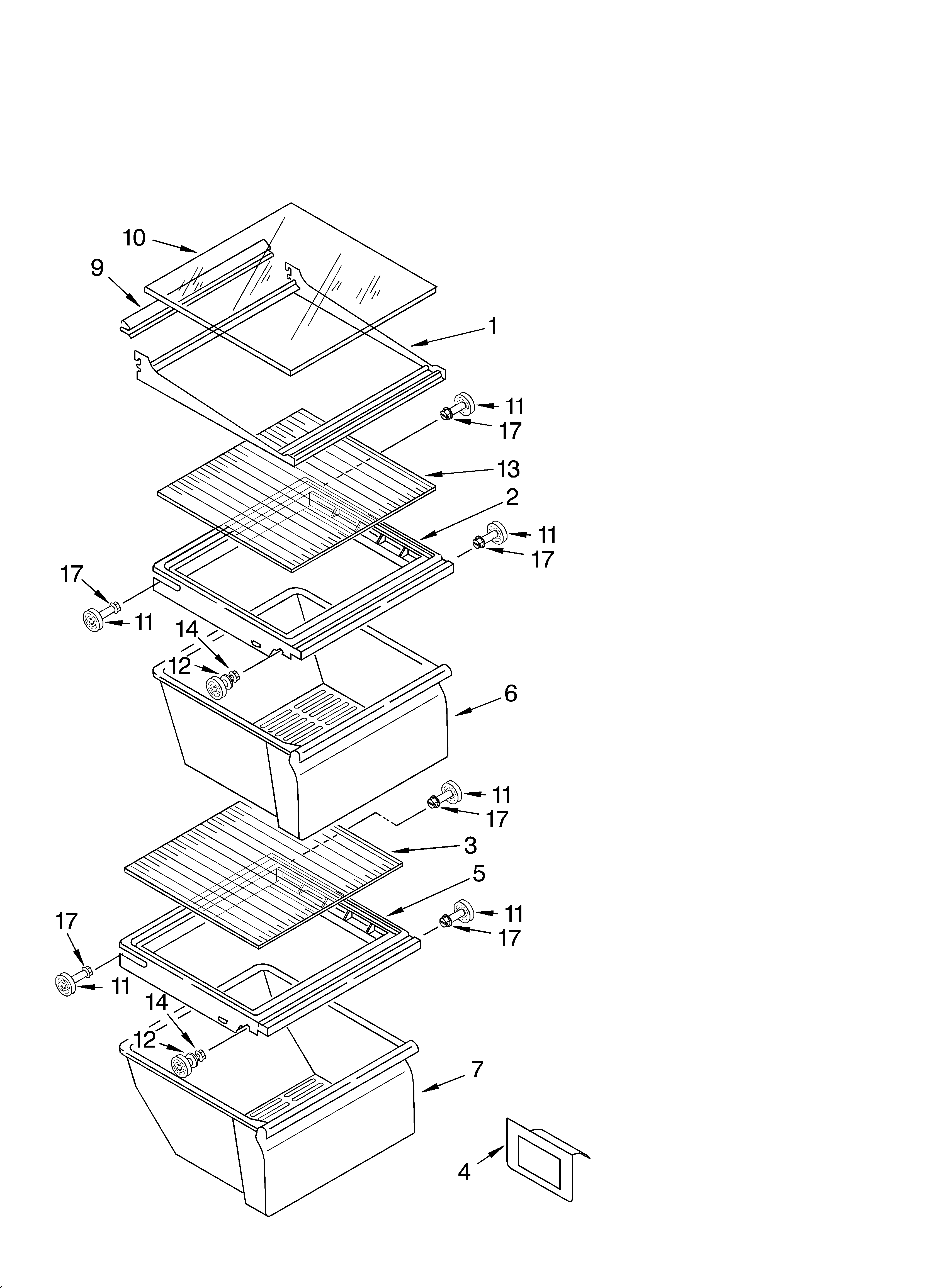Refrigerator shelf