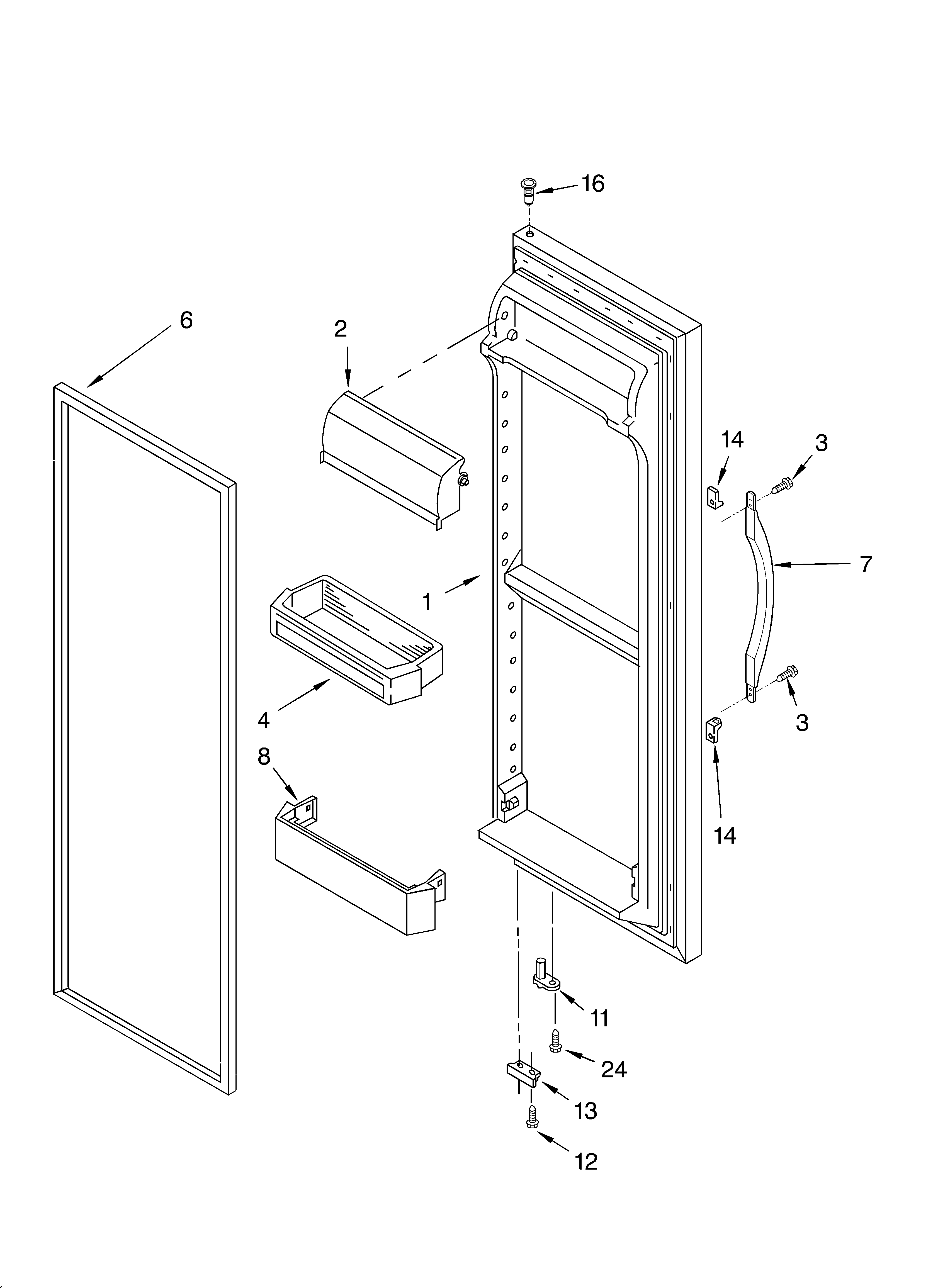 Refrigerator door
